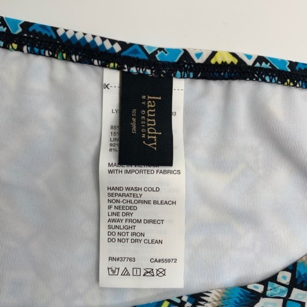 Laundry Patterned Hipster Bikini Bottom Size S - Picture 5 of 9